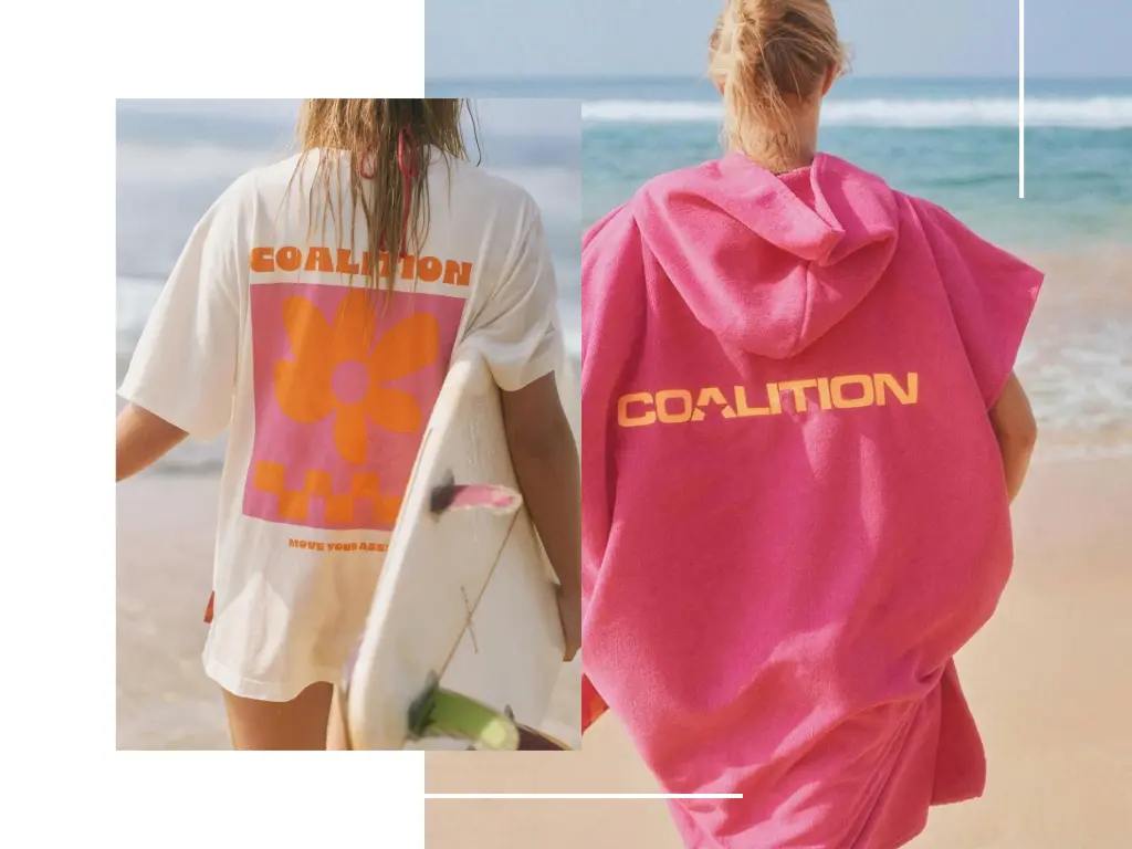 Surfingowy tshirt i poncho marki Coalition